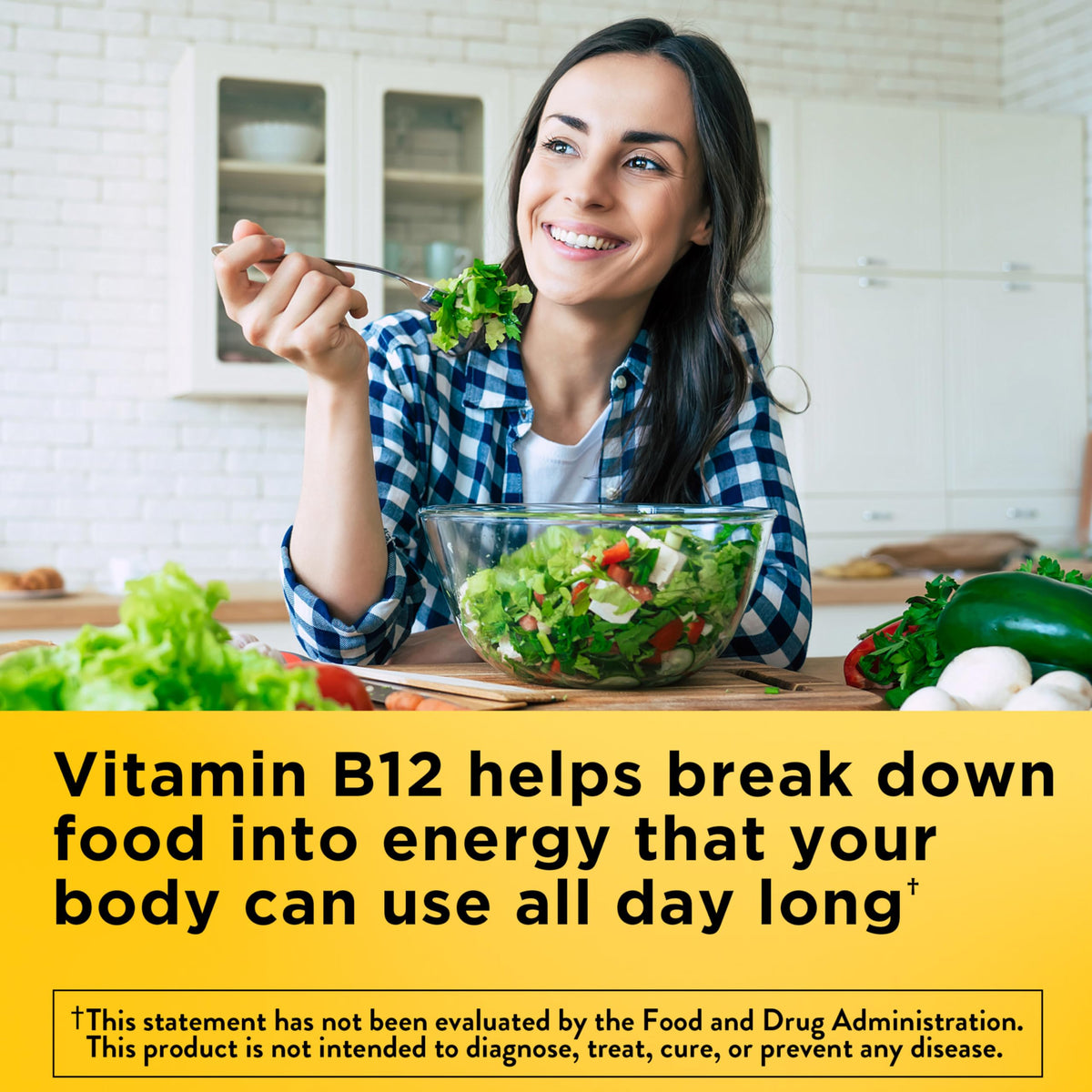 Nature Made B12 1000 mcg dietary supplement for energy metabolism support