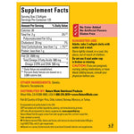 Nature Made Omega 3 supplement bottle standing upright illustrating secure flip cap design.