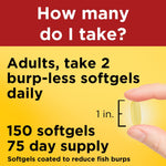 Nature Made 1000 Milligrams fish oil capsules for adults daily cardiovascular wellness
