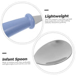 BPA free metal baby flatware set for independent self feeding training