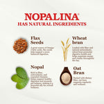 Nopalina daily fiber supplement dietary facts label panel