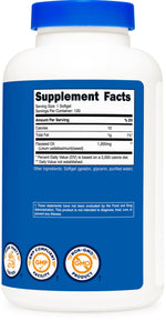 Nutricost dietary supplement bottle showcasing pure flaxseed oil for heart and joint health.