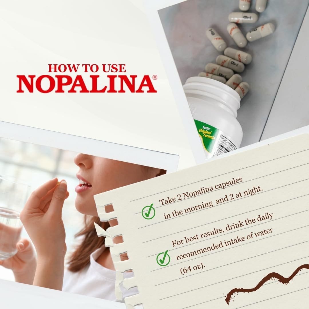 Nopalina prickly pear cactus and oat bran gut health pills