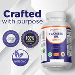 Two pack bundle of Vitamatic 1200mg flaxseed oil premium health supplement