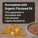 NatureWise organic flaxseed oil 120 count bottle highlighting fish free omega 3 6 9 cardiovascular support