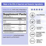 NatureWise high potency plant based omega 3 capsules showing 812 mg Alpha Linolenic Acid content details
