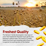 Cold pressed organic flaxseed oil softgels for heart and joint health support