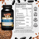 Barlean's Lignan Flaxseed Oil supplement facts label