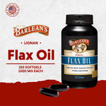 Close up of Barlean's Lignan Flaxseed Oil softgel texture