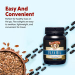 Barlean's Lignan Flaxseed Oil packaging showing cold-pressed seal