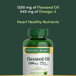 Nature's Bounty Flaxseed Oil 125 count bottle packaging