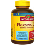 Authentic Nature Made Flaxseed Oil imported supplement bottle