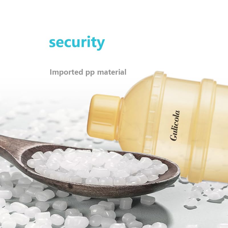 Gulicola portable baby milk powder storage container disassembled to showcase individual airtight food grade layers.