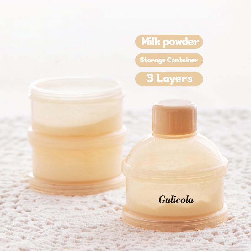 Close up of the non spill funnel lid on the Gulicola infant travel formula dispenser for easy bottle pouring.