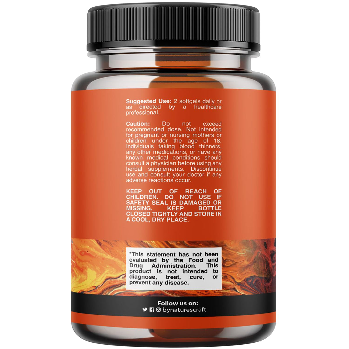 Natures Craft Krill Oil 2000 Mg dietary supplement label displaying EPA DHA and astaxanthin breakdown.