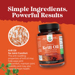 Supplement facts panel of Natures Craft Antarctic Krill Oil showing phospholipid content.