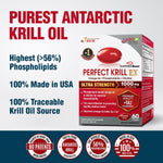 Perfect Krill EX by LABO Nutrition supplemental facts side view high absorption.