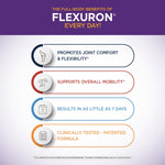 Side angle of authentic USA imported Purity Products Flexuron joint support gummy bottle.