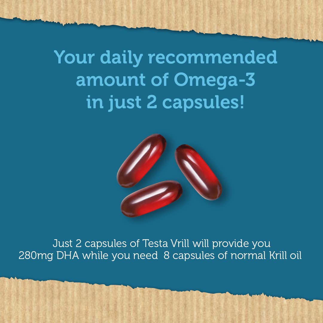Authentic Testa supplement showing EPA and DHA breakdown on product label