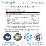 Premium burpless red liquid softgels containing authentic Antarctic marine omega three six nine