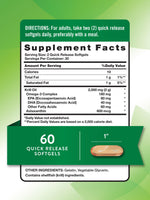Nature's Truth Red Krill Oil supplement facts and ingredients label layout