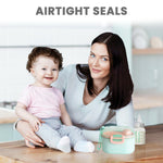 Lulyboo dishwasher safe baby formula container disassembled for easy cleaning.