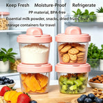 Excefore four layers baby feeding snack storage container detached compartments