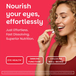 Back label of EZ Melts Vitamin A supplement with ingredient details