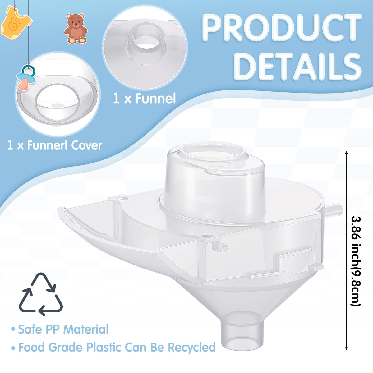 Remerry formula preparation spare funnel showing tool free installation alignment