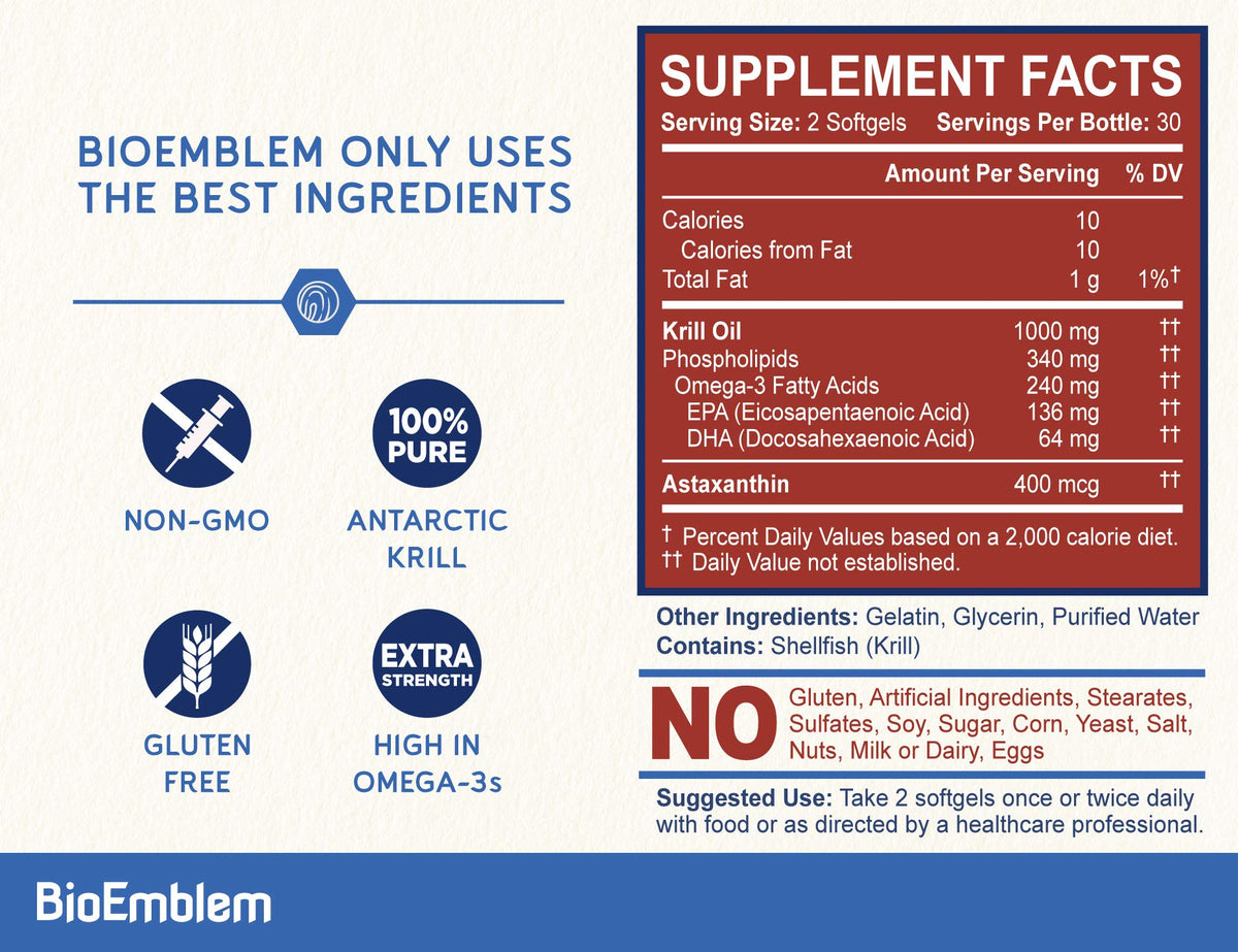 Premium Antarctic krill oil capsules for heart and joint health support