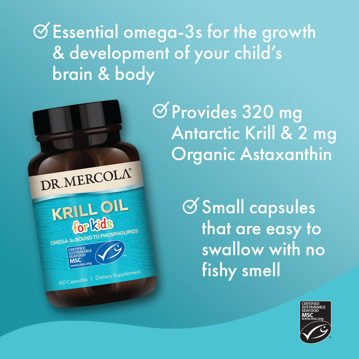 Dr. Mercola sustainable Antarctic krill oil packaging