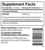 Captains authentic USA imported krill oil 60 softgels twin pack container details.