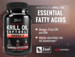High absorption marine phospholipid softgels by Zeal Naturals for joint health.