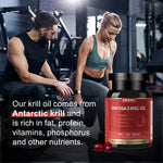 Anisx Antarctic Krill Oil 500 Mg packaging showing the key ingredients list including EPA DHA and phospholipids