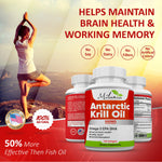 Premium MILANIA krill oil bottle showcasing phospholipid complex for superior joint and heart health