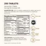 Solgar vegan B complex supplement bottle showing the allergen free and non GMO labels