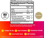 MegaRed Omega 3 and Antarctic Krill Oil formula close up view of the small easy to swallow 500mg dietary softgels