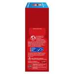 Close up view of small easy to swallow krill oil softgels.