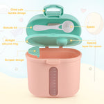 Transparent measurement scale on the side of Accmor 240 grams baby formula container