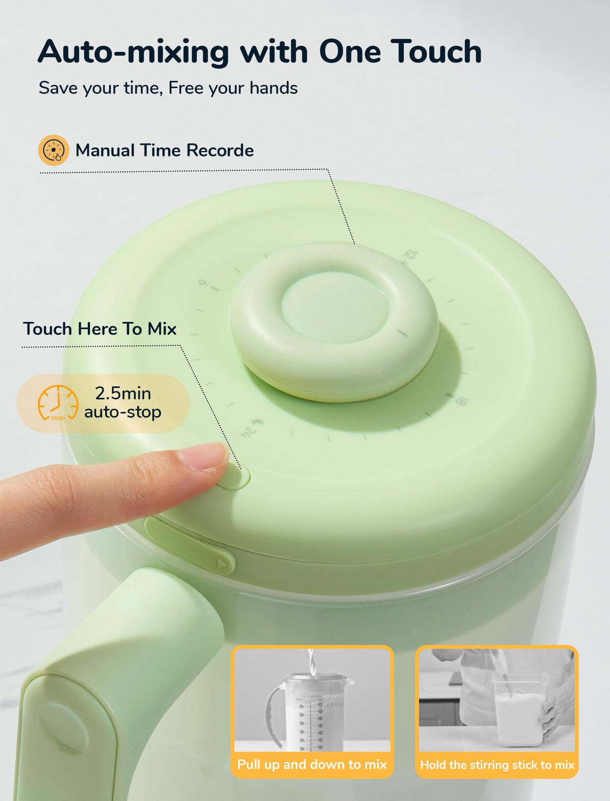 NehNeh Baby thirty six ounce infant formula maker locking lid feature
