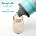 Two pack variation of the LADISO stackable formula container displaying the secure airtight sealing mechanism.