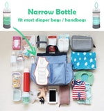 Side view of the lightweight and durable LADISO baby formula travel storage case with its convenient carrying handle.