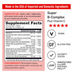 Premium imported Vitamin B complex sixty tablets container highlighting cell energy metabolism benefits