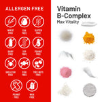 Non GMO gluten free daily multivitamin B complex for cognitive health and immunity