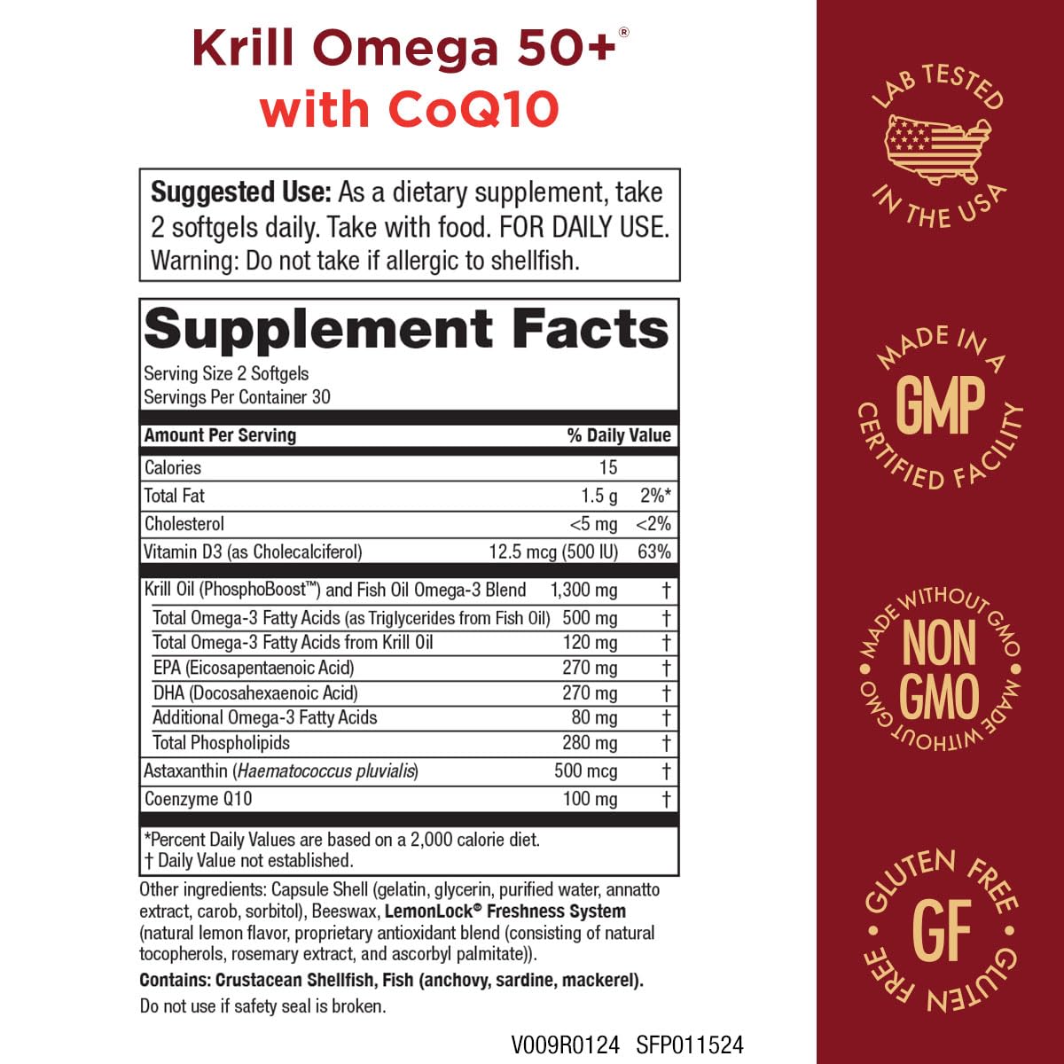 Close up of Purity Products 60 mini softgels packaging displaying the 1300mg blend label.