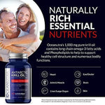 Oceanutra dietary supplement bottle showcasing fifty six percent phospholipid concentration for high absorption.