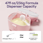 NCVI portable milk powder container open displaying inner leveler