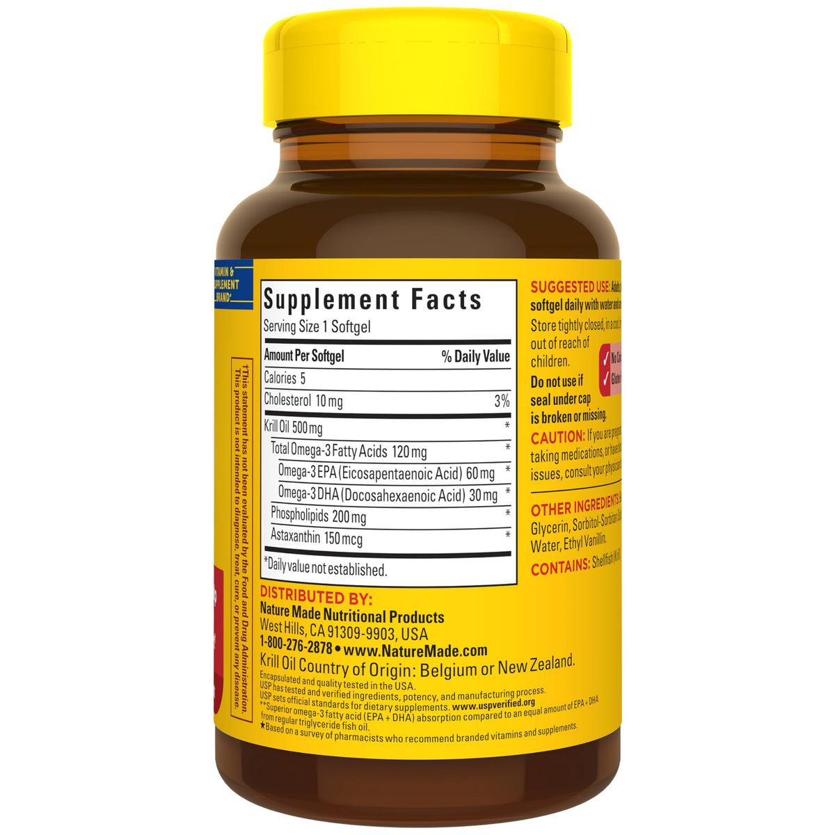 Nature Made premium Omega 3 cardiovascular health supplement imported from USA on Dropy India