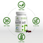 Deal Supplement Antarctic Krill Oil mercury free non GMO nutritional supplement bottle angle