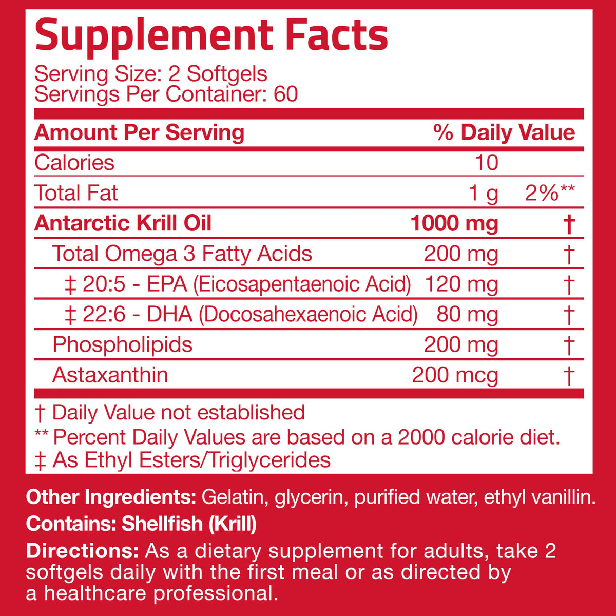 Premium quality Bronson Antarctic krill oil 120 count bottle overview